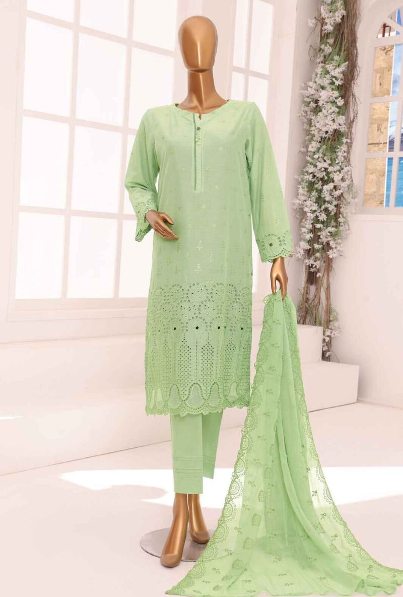 3 Piece Unstitched - Dynasty Chikankari Embroidered Suit