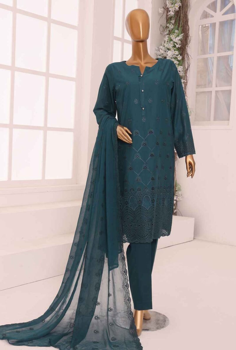 3 Piece Unstitched - Dynasty Chikankari Embroidered Suit