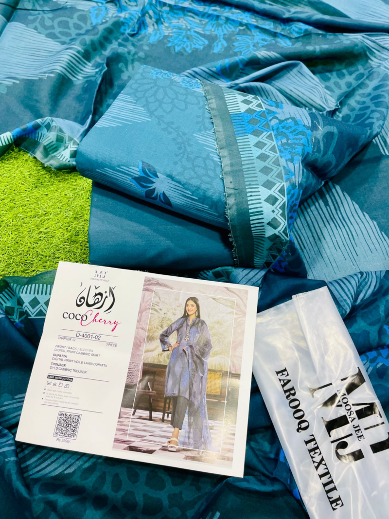 IZHAN COCO CHEERY PRINTED 3-Piece Collection CHAPTER-10,2024 By Moosa Jee