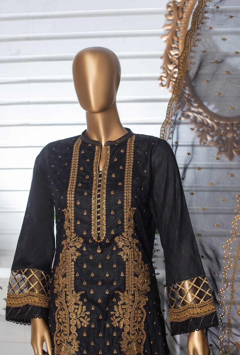 3 Piece Unstitched Jacquard Suit - Image 2