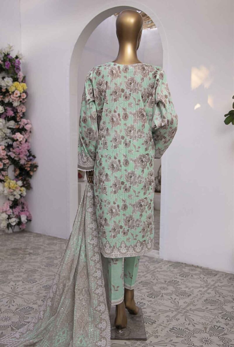 3 Piece Unstitched - Nayab Printkari Doriya Embroiderd Suit - Image 2