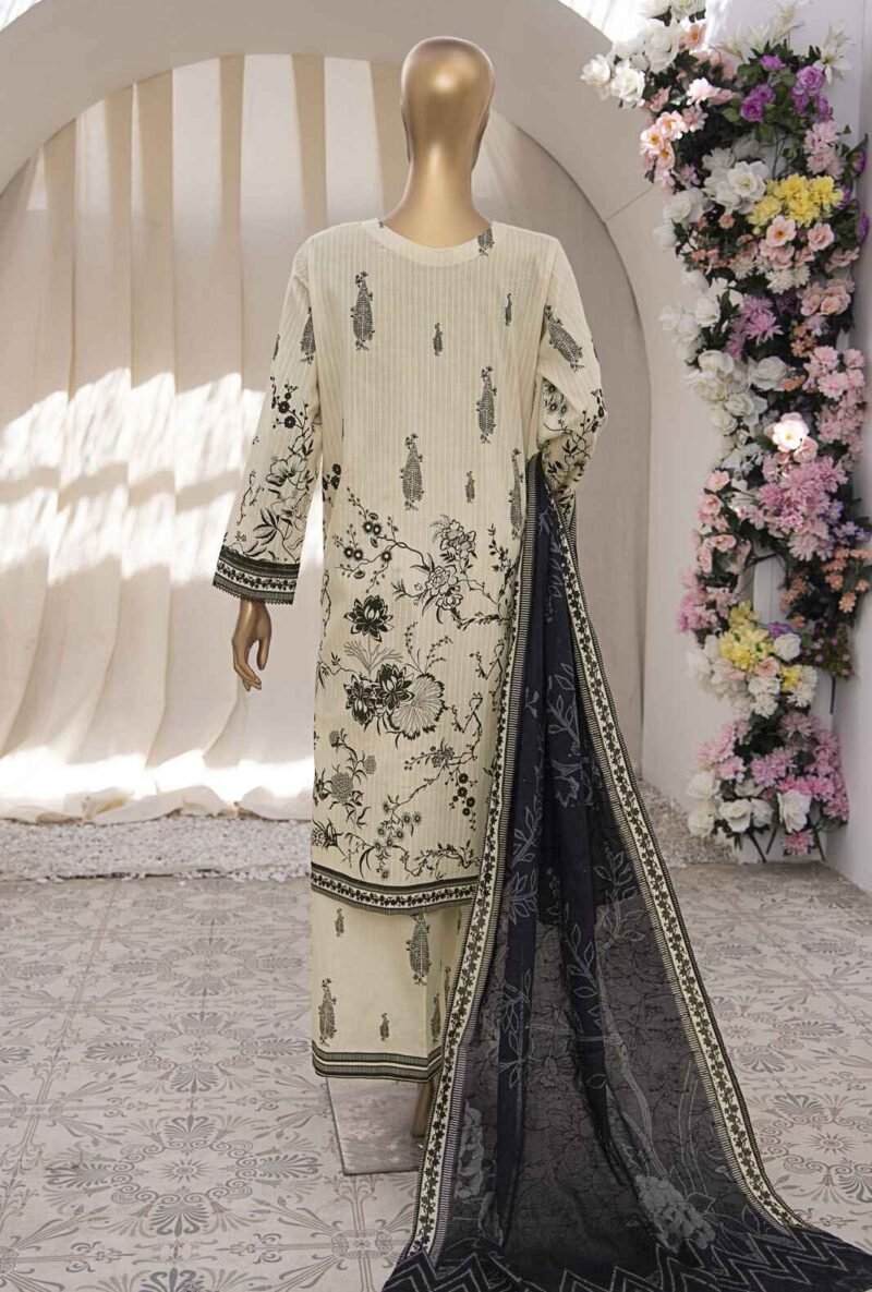 3 Piece Unstitched - Nayab Printkari Doriya Embroiderd Suit - Image 2