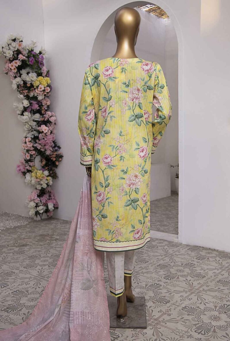 3 Piece Unstitched - Nayab Printkari Doriya Embroiderd Suit - Image 2