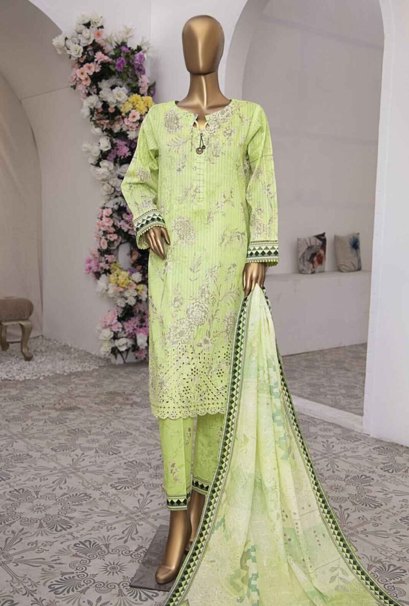 3 Piece Unstitched - Nayab Printkari Doriya Embroiderd Suit