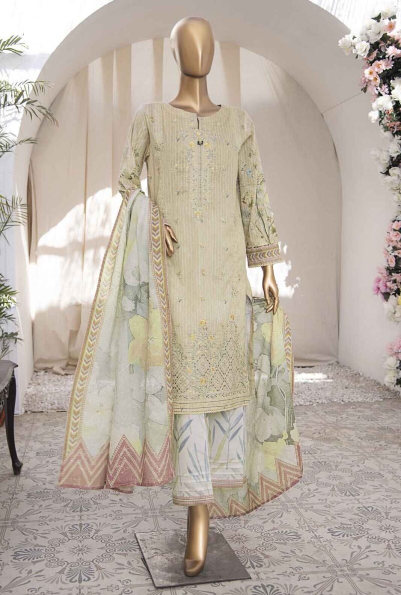 3 Piece Unstitched - Nayab Printkari Doriya Embroiderd Suit
