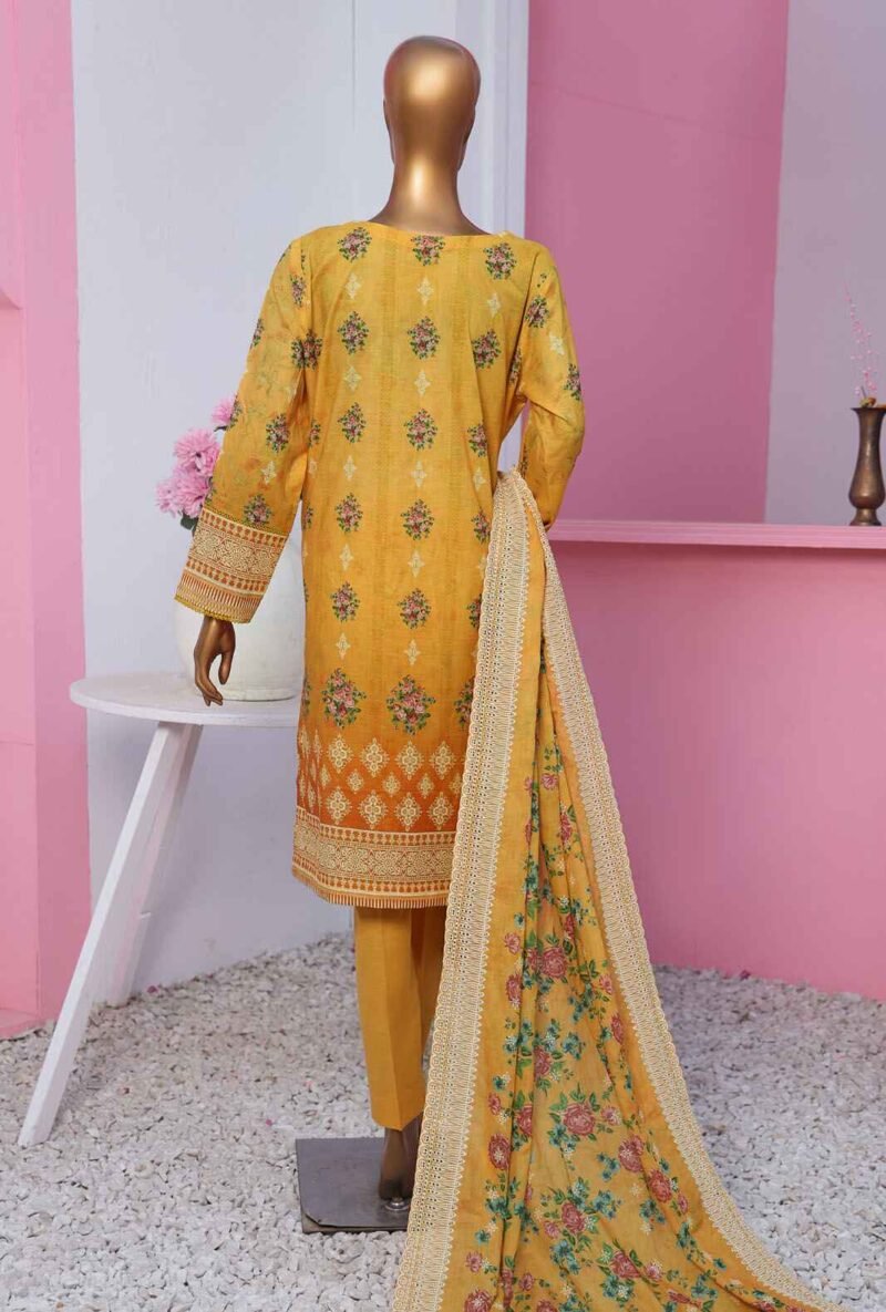 3 Piece Unstitched - Nayab Printkari Doriya Embroiderd Suit - Image 3