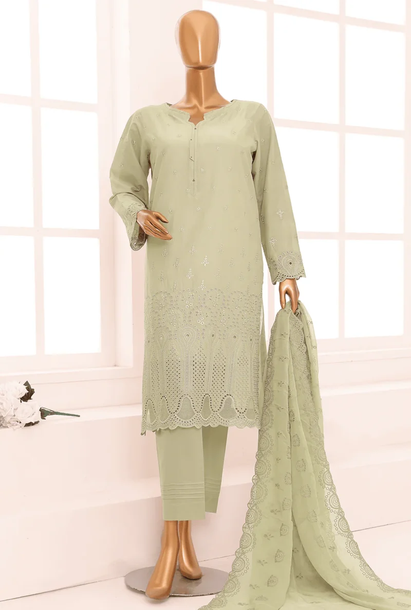 3 Piece Unstitched - Dynasty Chikankari Embroidered Suit
