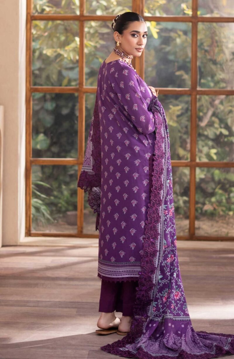 Mausummery Printed Lawn Unstitched 3 Piece - Aster - MUS25PL - Blue - Summer Collection - Image 2