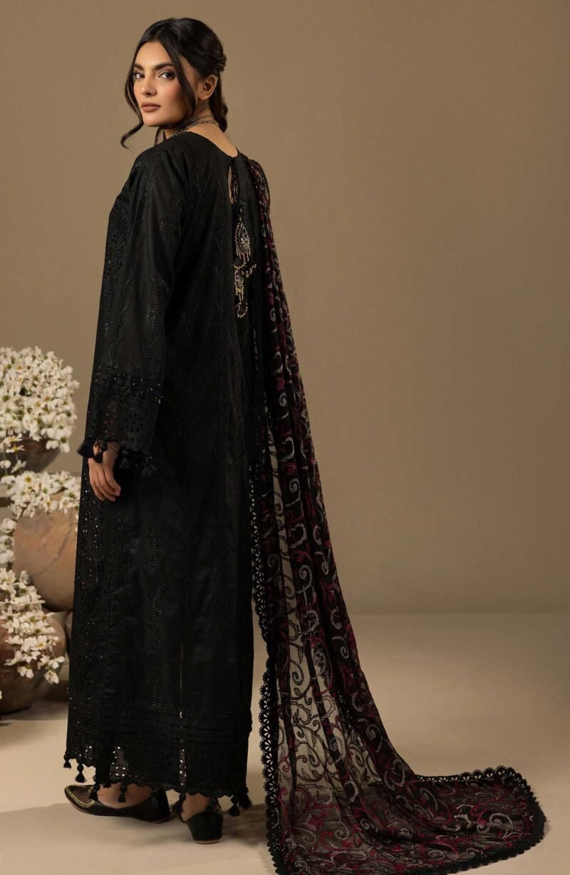 Mahees Dilkash by Riaz Arts Chikankari Lawn Unstitched 3 Piece - D-03 - RA25MD - Tea Pink - Summer Collection - Image 2