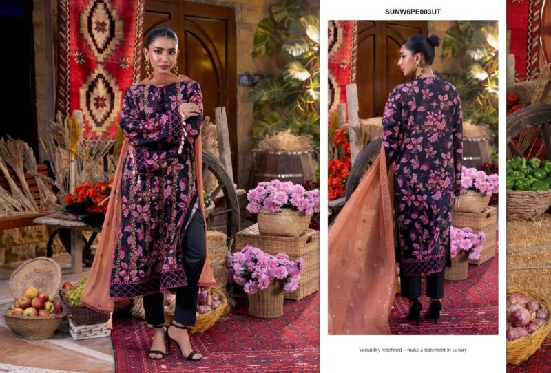 EMBROIDERED LUXURY CAMBRIC UNSTITCHED 3PCS 2024 Big Discunt