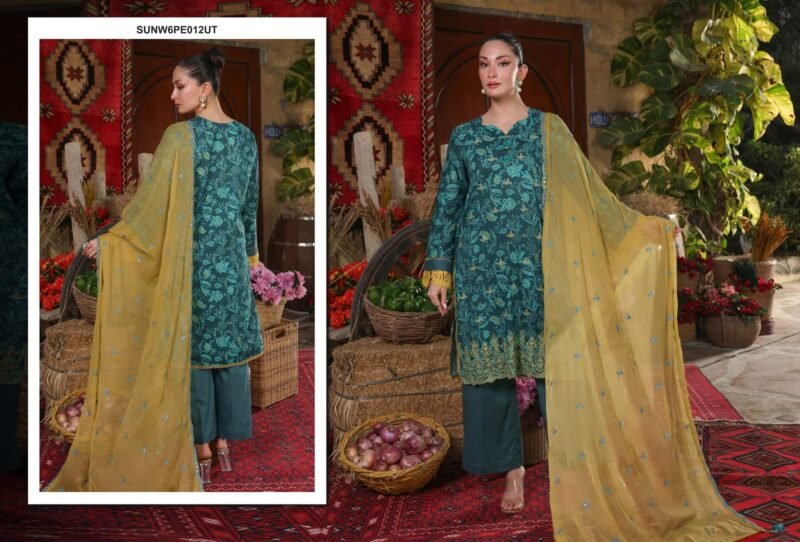EMBROIDERED LUXURY CAMBRIC UNSTITCHED 3PCS 2024 Big Discunt - Image 2
