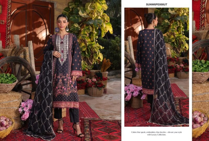 EMBROIDERED LUXURY CAMBRIC UNSTITCHED 3PCS 2024 Big Discunt