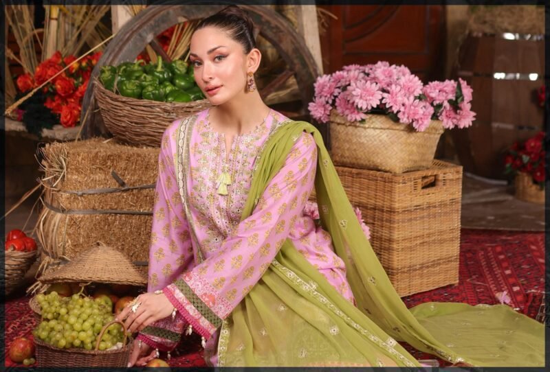 EMBROIDERED LUXURY CAMBRIC UNSTITCHED 3PCS 2024 Big Discunt - Image 2