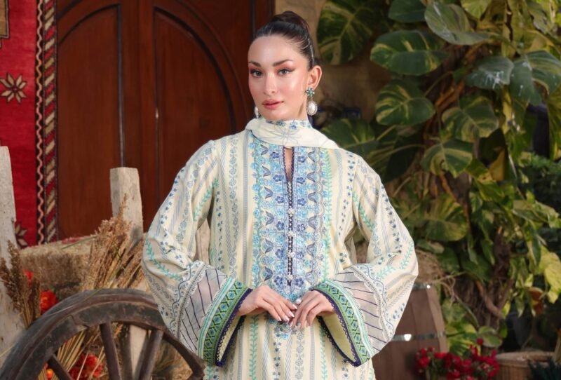 EMBROIDERED LUXURY CAMBRIC UNSTITCHED 3PCS 2024 Big Discunt - Image 2