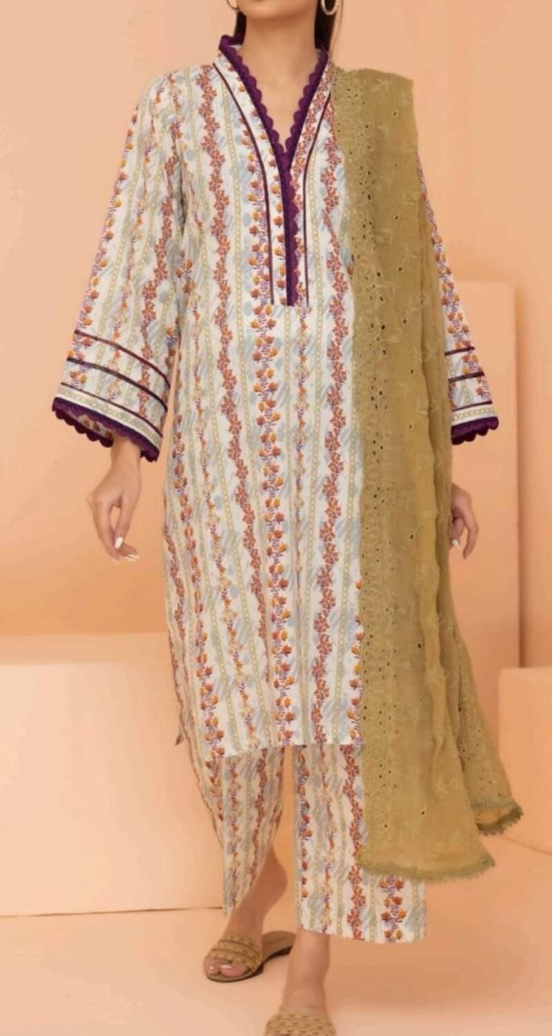 Regalia lawn 3 pes Emb chaifon Dupata 2024