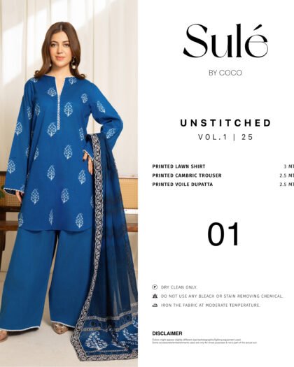 COCO SULE Prints by Zara Shahjahan – Lawn | Unstitched 3-Piece Suit