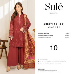 COCO SULE Prints by Zara Shahjahan – Digital Printed Lawn Collection Vol-1 2025 | Unstitched 3-Piece Suit