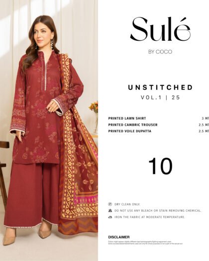 COCO SULE Prints by Zara Shahjahan – Digital Printed Lawn Collection Vol-1 2025 | Unstitched 3-Piece Suit