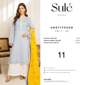 COCO SULE Prints by Zara Shahjahan – Digital Printed Lawn Collection Vol-1 2025 | Unstitched 3-Piece Suit