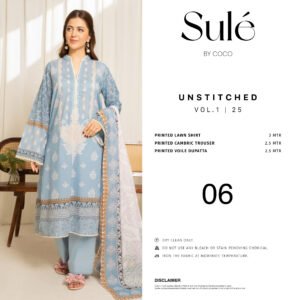 COCO SULE Prints by Zara Shahjahan – Digital Printed Lawn Collection Vol-1 2025 | Unstitched 3-Piece Suit