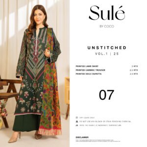 COCO SULE Prints by Zara Shahjahan – Digital Printed Lawn Collection Vol-1 2025 | Unstitched 3-Piece Suit