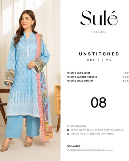 COCO SULE Prints by Zara Shahjahan – Digital Printed Lawn Collection Vol-1 2025 | Unstitched 3-Piece Suit