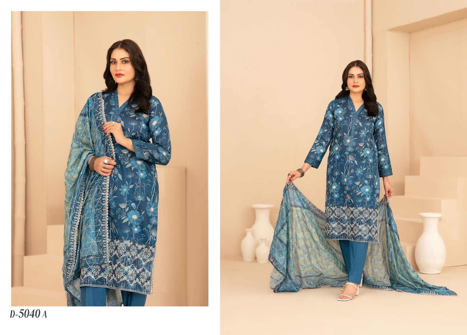 RUMEHA by Shahid Tawakkal – Embroidered Digital Printed ND Lawn Collection 2026 | Unstitched 3-Piece Suit