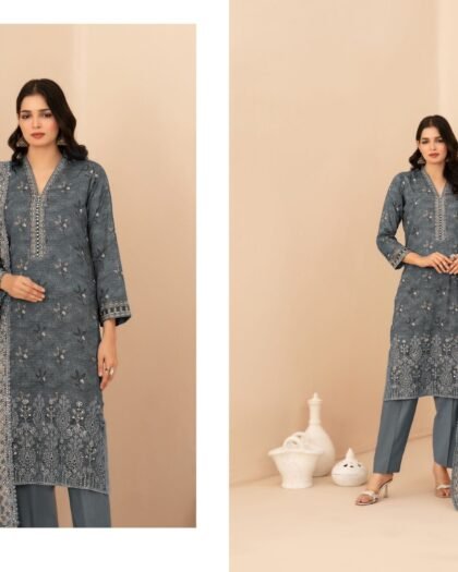 RUMEHA by Shahid Tawakkal – Embroidered Digital Printed ND Lawn Collection 2026 | Unstitched 3-Piece Suit