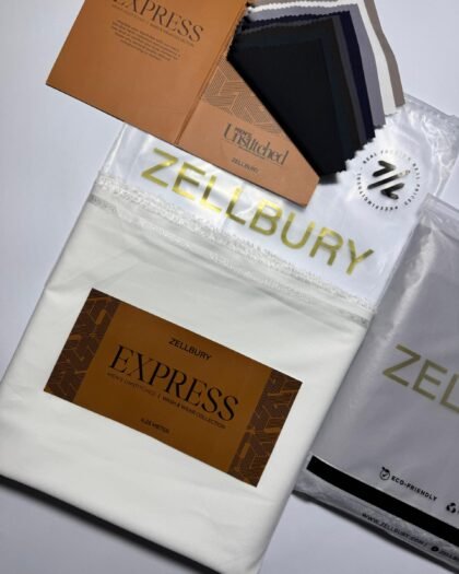 Zellbury Express Men’s Wash & Wear Collection 2025 – 100% Original Stock (4.25 Metres)