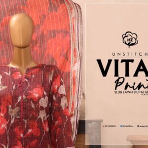 HZ Textiles – Vital Prints Collection Vol-2 2025 | Unstitched Lawn 3-Piece Suit