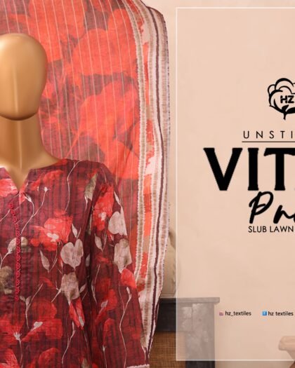 HZ Textiles – Vital Prints Collection Vol-2 2025 | Unstitched Lawn 3-Piece Suit