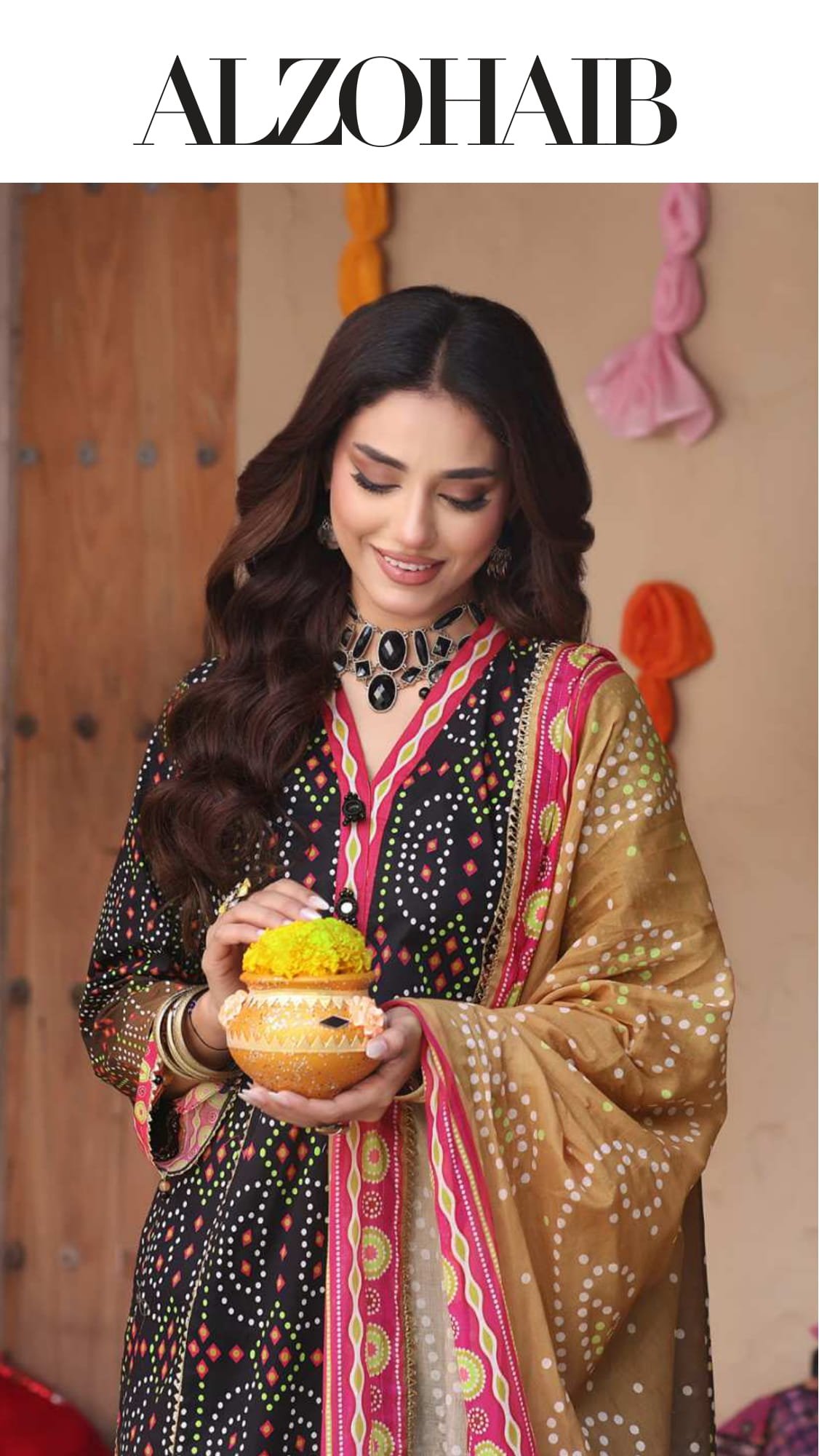 Heritage Chunri Digital Printed Lawn Collection (2026) – 3 Piece Unstitched - Image 2