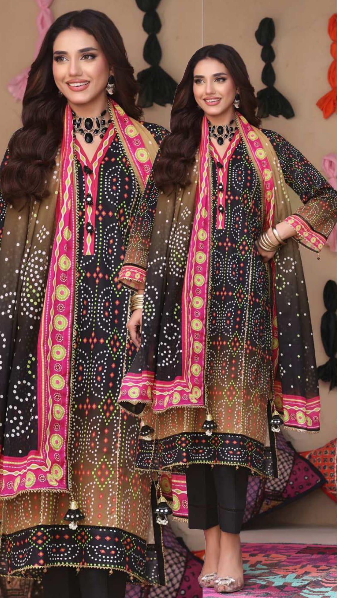 Heritage Chunri Digital Printed Lawn Collection (2026) – 3 Piece Unstitched - Image 4