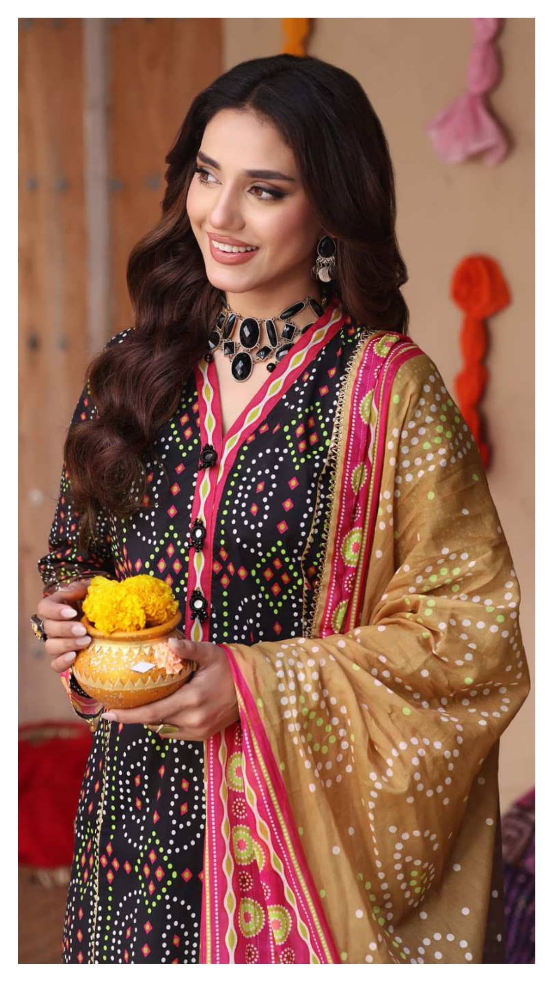 Heritage Chunri Digital Printed Lawn Collection (2026) – 3 Piece Unstitched - Image 5