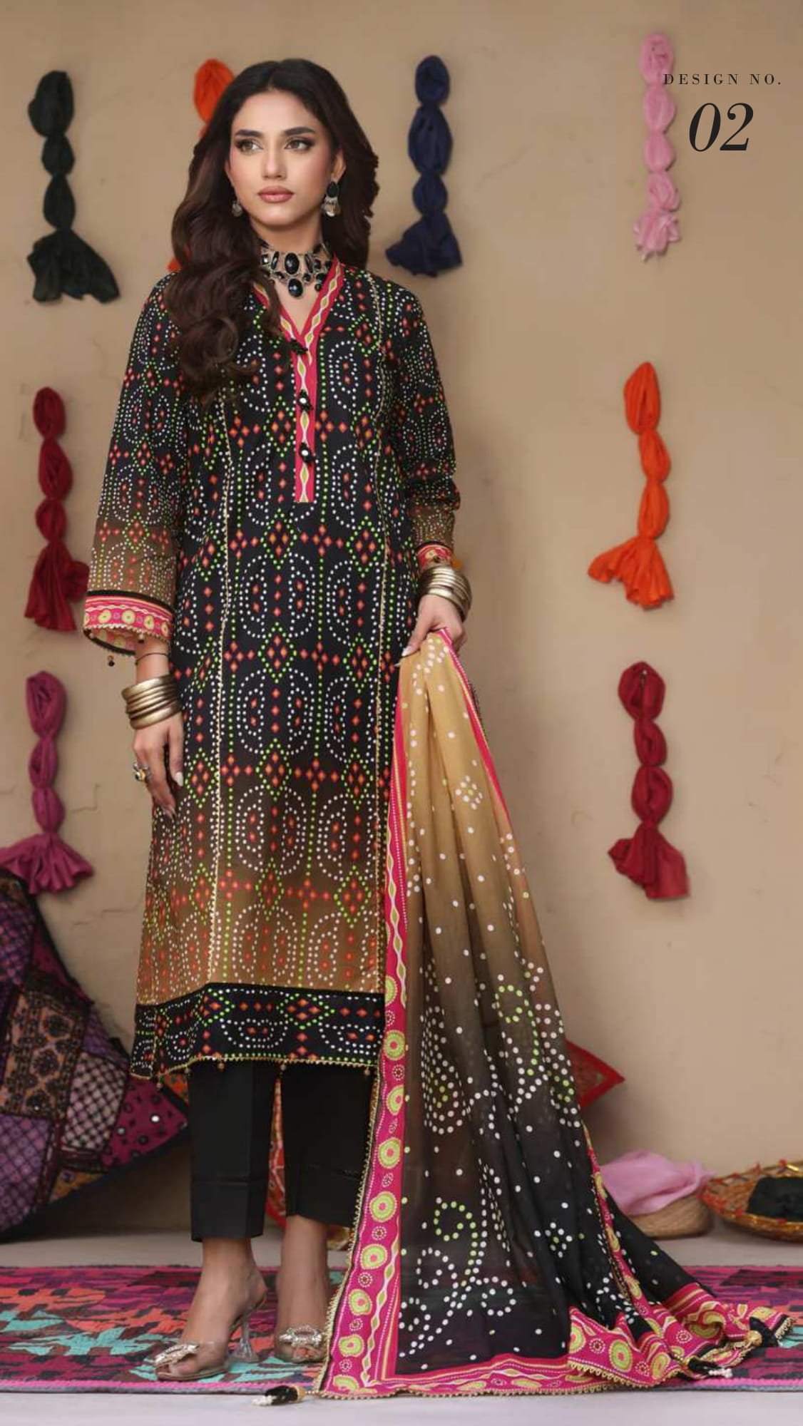 Heritage Chunri Digital Printed Lawn Collection (2026) – 3 Piece Unstitched