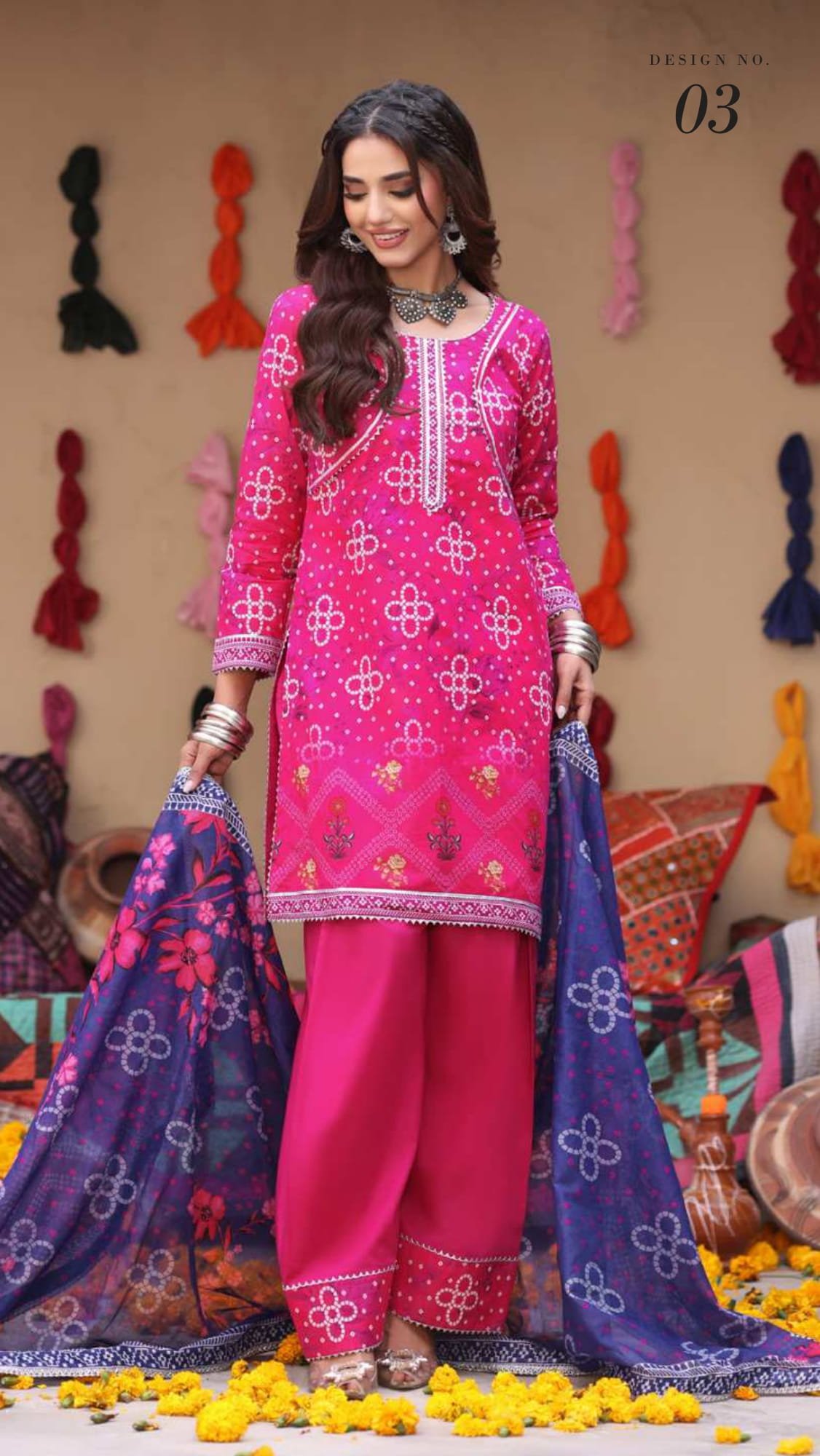 Heritage Chunri Digital Printed Lawn Collection (2026) – 3 Piece Unstitched