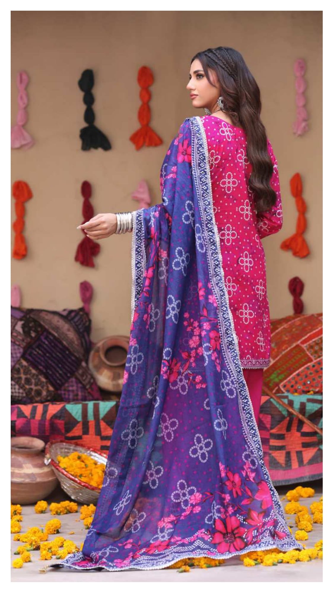 Heritage Chunri Digital Printed Lawn Collection (2026) – 3 Piece Unstitched - Image 5