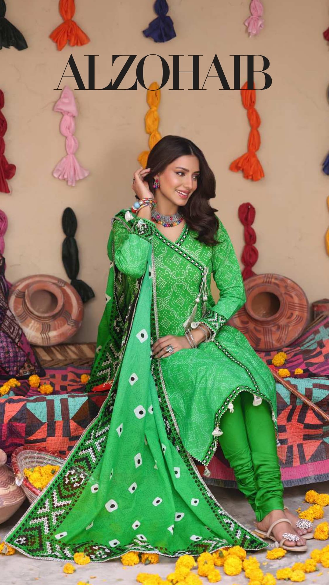 Heritage Chunri Digital Printed Lawn Collection (2026) – 3 Piece Unstitched - Image 2