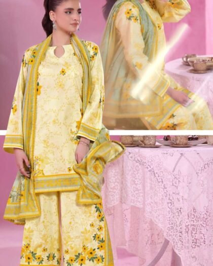 ALZOHAIB – COCO CORDS Cambric Digital Printed Collection Vol-1 2025 | Unstitched 3-Piece Suit
