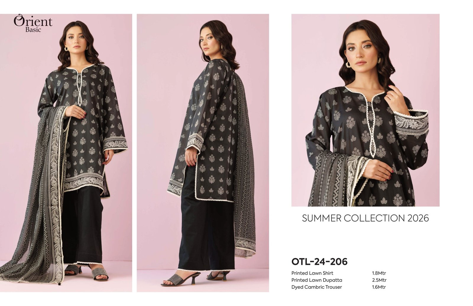 ORIENT Basic Printed Lawn 3-Piece Collection | Vol-1 2026
