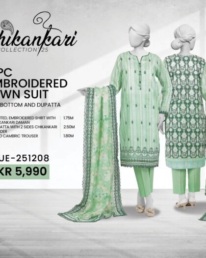 PANJNAD by J – Embroidered Chickankari Luxury Summer Lawn 3-Piece Collection (2026)