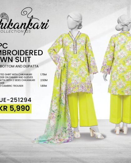 PANJNAD by J – Embroidered Chickankari Luxury Summer Lawn 3-Piece Collection (2026)