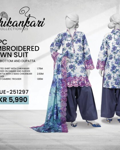 PANJNAD by J – Embroidered Chickankari Luxury Summer Lawn 3-Piece Collection (2026)