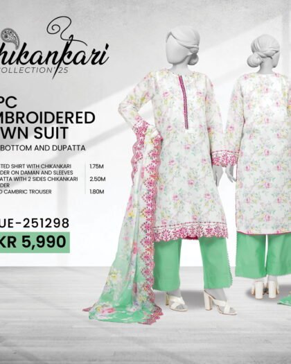 PANJNAD by J – Embroidered Chickankari Luxury Summer Lawn 3-Piece Collection (2026)