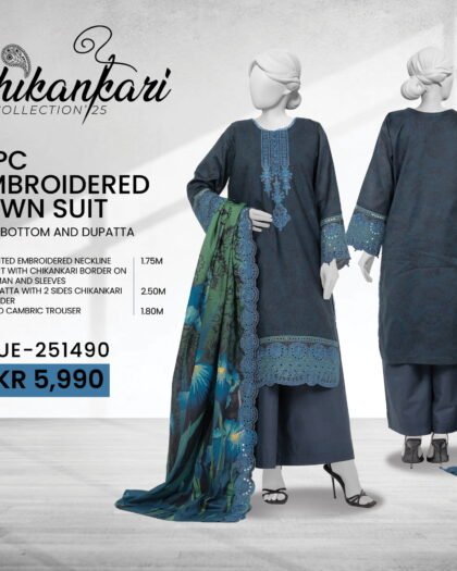 PANJNAD by J – Embroidered Chickankari Luxury Summer Lawn 3-Piece Collection (2026)