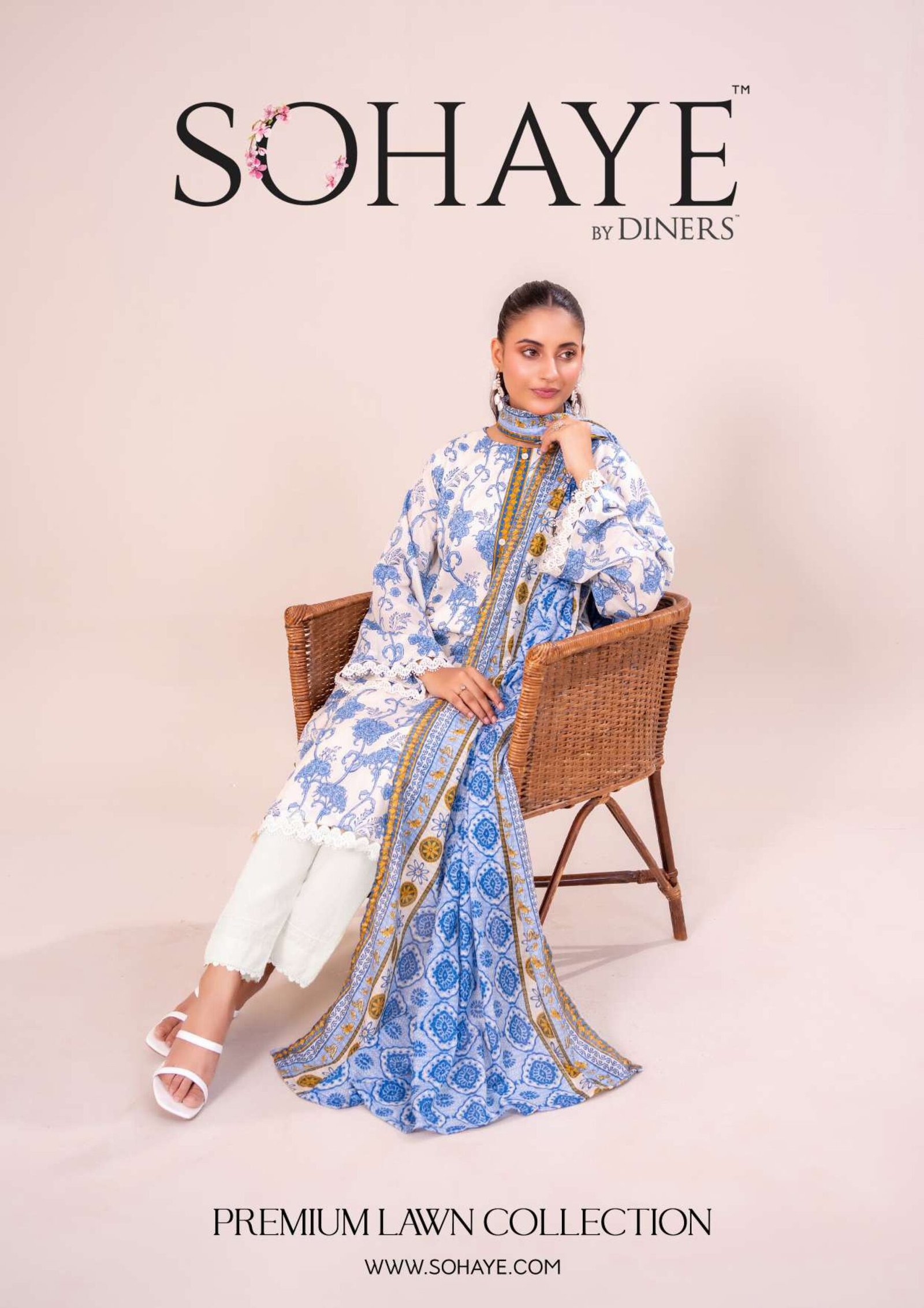 SOHAYE by Diners – Luxury Digital Printed Lawn 3-Piece Collection 2025