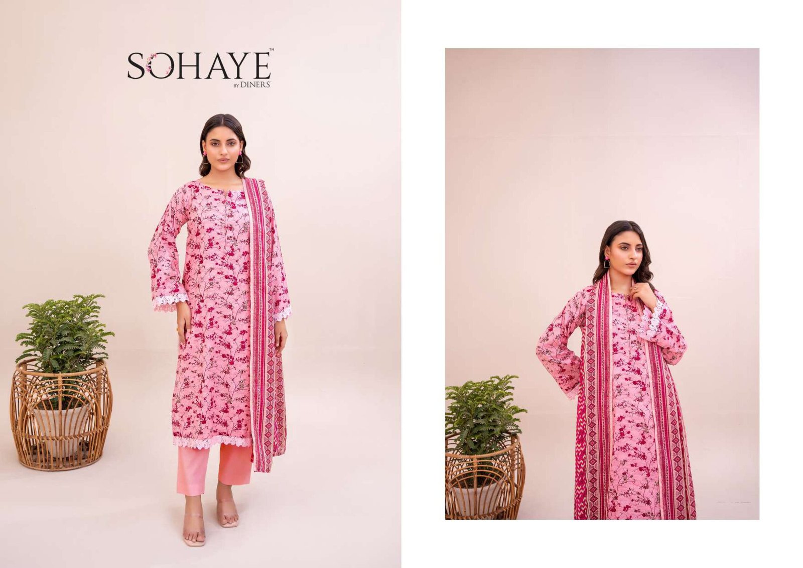 SOHAYE by Diners – Luxury Digital Printed Lawn 3-Piece Collection 2025