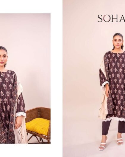 SOHAYE by Diners – Luxury Digital Printed Lawn 3-Piece Collection 2025