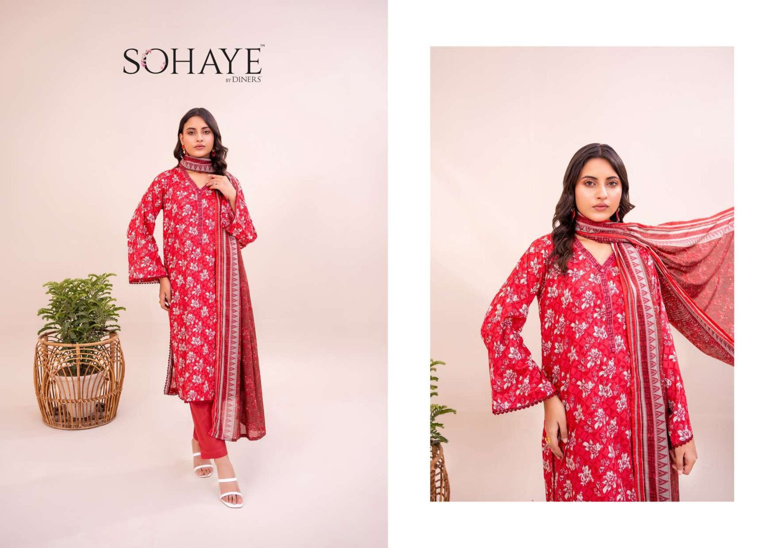 SOHAYE by Diners – Luxury Digital Printed Lawn 3-Piece Collection 2025