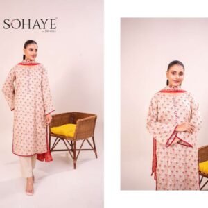SOHAYE by Diners – Luxury Digital Printed Lawn 3-Piece Collection 2025